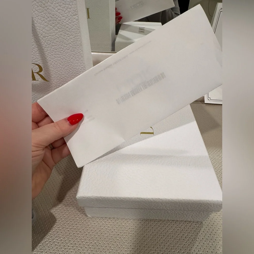 Dior White large wallet